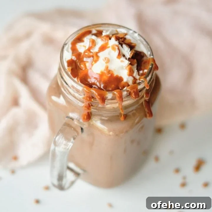 Image for Caramel Crunch Hot Chocolate with Skor Bits and Caramel Drizzle