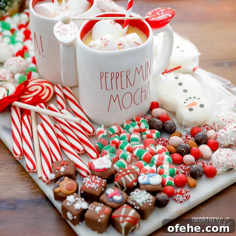 Image for Peppermint White Hot Chocolate Recipe + Peppermint Board
