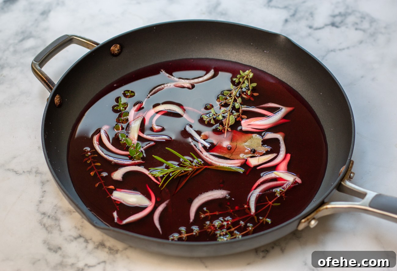 Hibiscus-Poached Salmon with Cool Tzatziki Sauce 3 Hibiscus Tea Court Bouillon for Poached Salmon