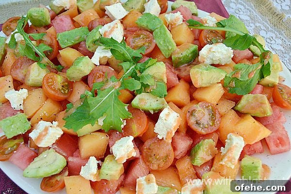 Mixed Melon and Avocado Salad
