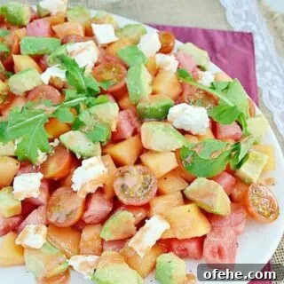 Mixed Melon and Avocado Salad