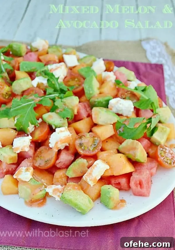 Mixed Melon and Avocado Salad