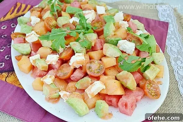 Mixed Melon and Avocado Salad