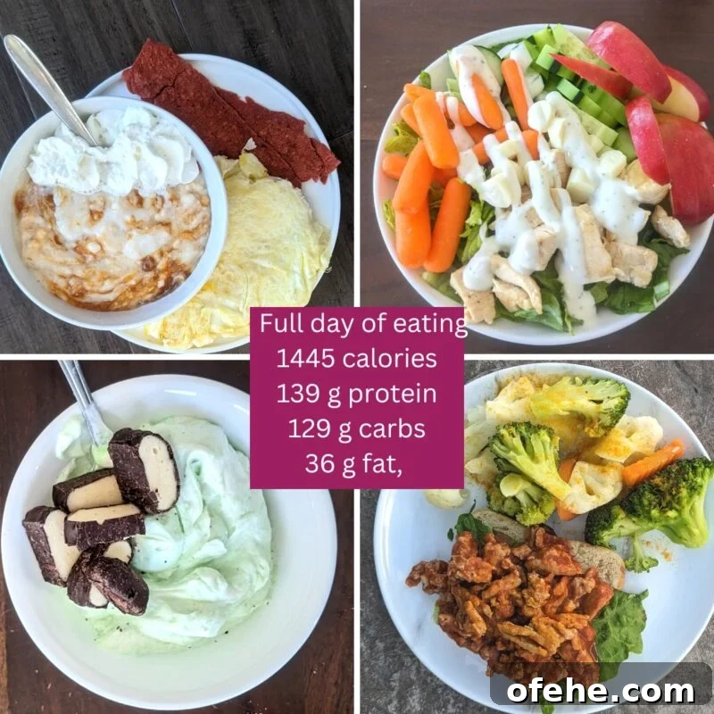 How I Tracked Weight Loss: My 1,445-Calorie Day and Journal Tips 2 1445 calories day 1