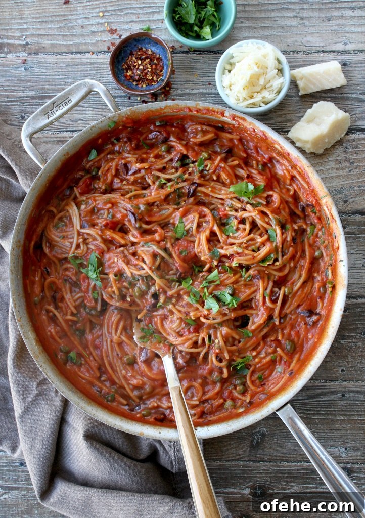 Gluten-Free One-Skillet Pasta Puttanesca Recipe 2 one skillet pasta puttanesca 1