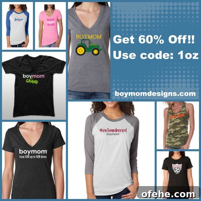 BOYMOM Apparel: Shop Trendy Clothing with Discount Code 3 boymom tees, get 60 percent off your order
