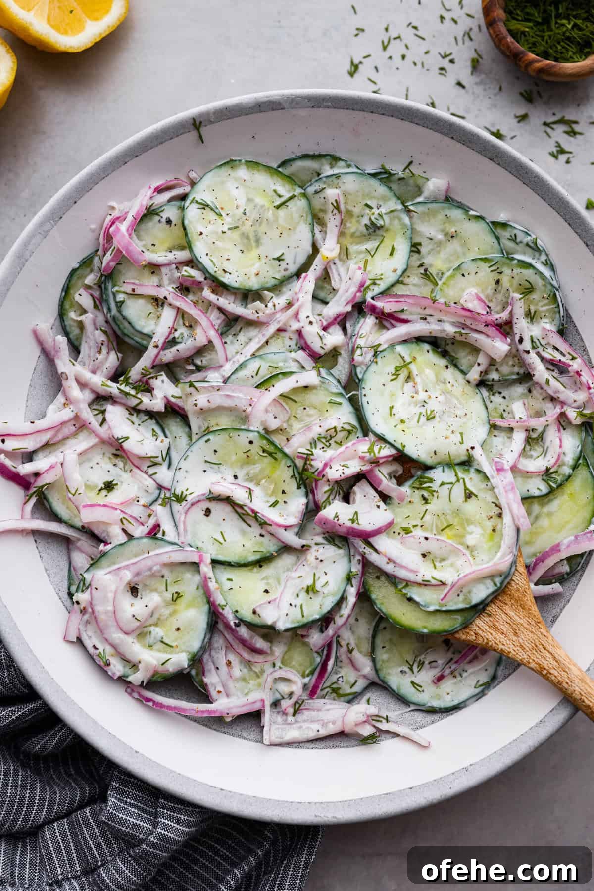 Creamy cucumber salad