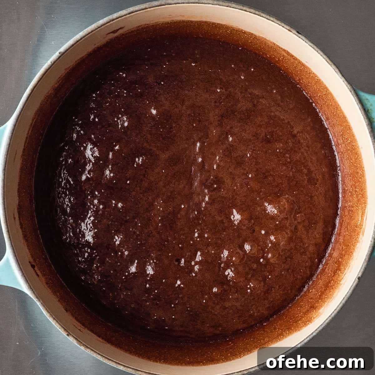 how to make no bake cookies - ingredients boiling in a saucepan