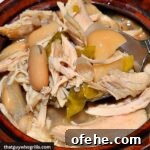 Smoked Turkey chili served in a soup crock