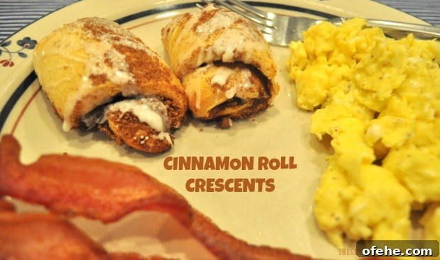 Cinnamon Roll Crescents - The Grateful Girl Cooks! Cinnamon roll crescents are quick and easy to make! Crescent roll dough is coated in brown sugar/cinnamon, then rolled, baked and drizzled with glaze!
