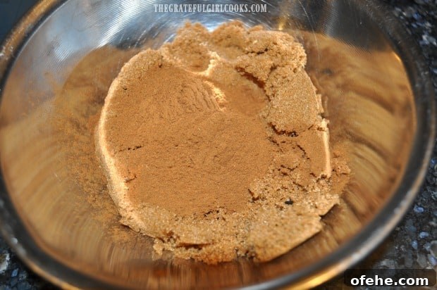 Cinnamon Roll Crescents - The Grateful Girl Cooks! Brown sugar and cinnamon are mixed together for the cinnamon roll crescents filling.