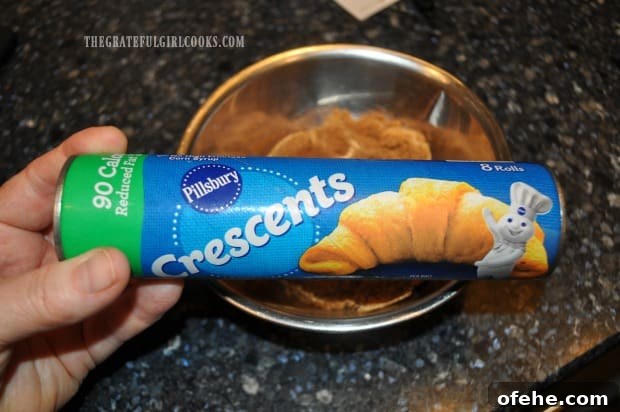 Cinnamon Roll Crescents - The Grateful Girl Cooks! Refrigerated crescent roll dough is used to make this breakfast treat quick and easy!