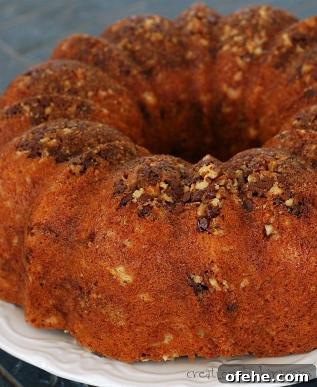 This Banana Coffee cake is made extra special with the addition of chocolate chips and nuts. This Banana Coffee cake with chocolate chips and nuts