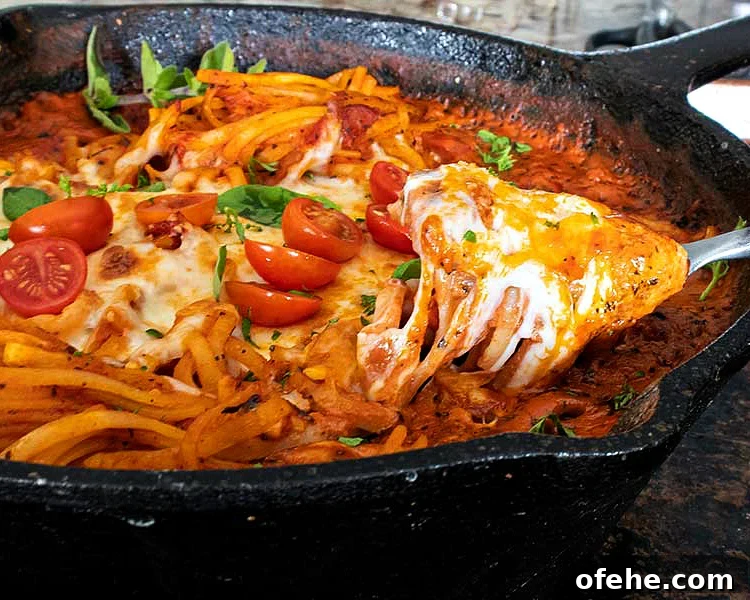 35+ Gluten-Free September Recipes for Seasonal Eating 20 one pot creamy tomato pasta bake in a skillet, gluten free