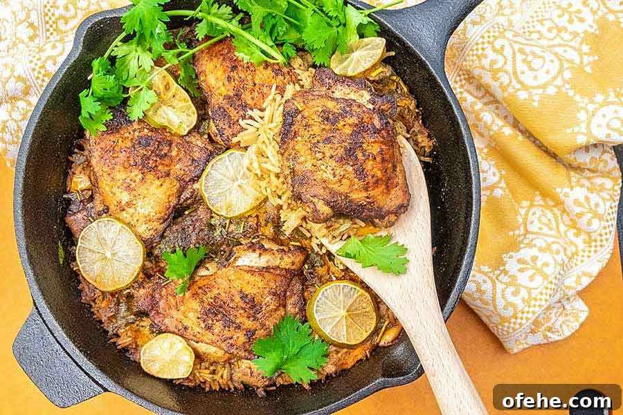 35+ Gluten-Free September Recipes for Seasonal Eating 23 chili lime chicken with rice in a cast iron skillet
