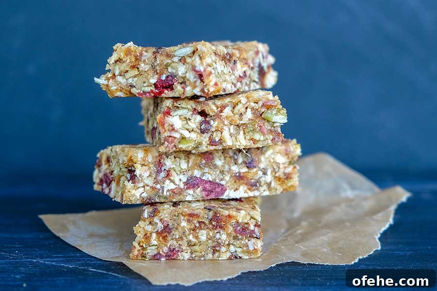 35+ Gluten-Free September Recipes for Seasonal Eating 31 stacked pumpkin seed cranberry bars