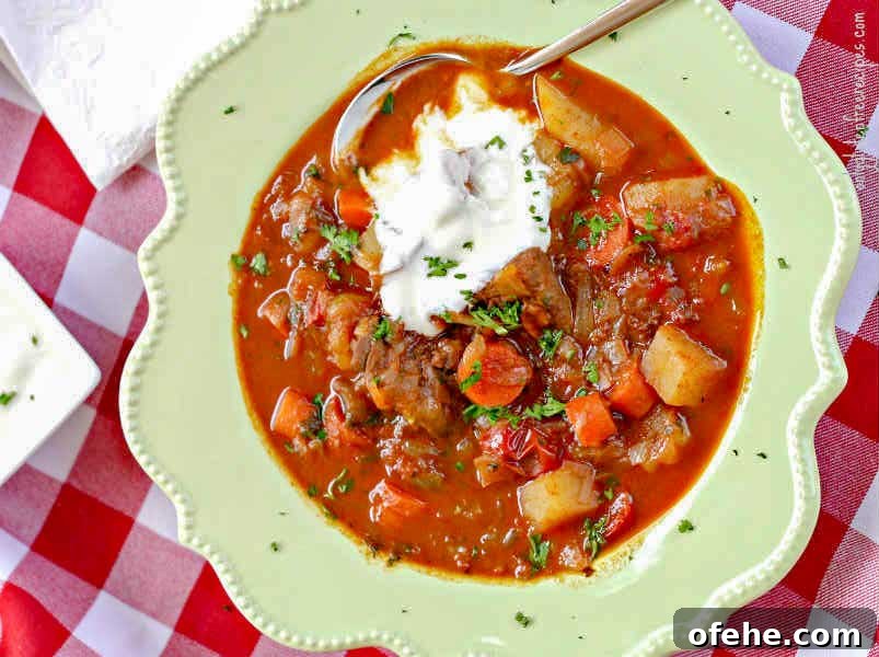 35+ Gluten-Free September Recipes for Seasonal Eating 8 Hungarian goulash topped with sour cream