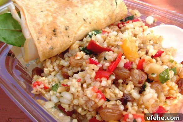 Day 201 Lunch Menu: Turkey-Spinach Wraps, Quinoa Salad & Focaccia 2 Multigrain+quinoa+salad