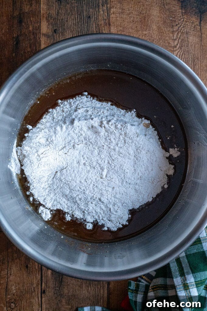 Mixing the dough