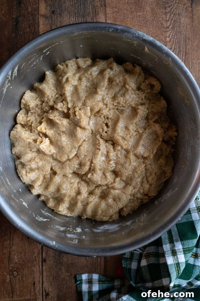 The dough for the melomakarona