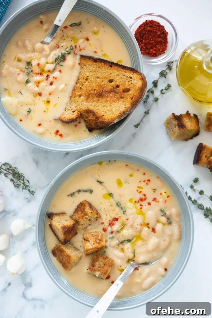 15 Authentic Italian Soups to Warm You Up This Season 10 Cannellini Bean Soup by The Petite Cook // FoodNouveau.com