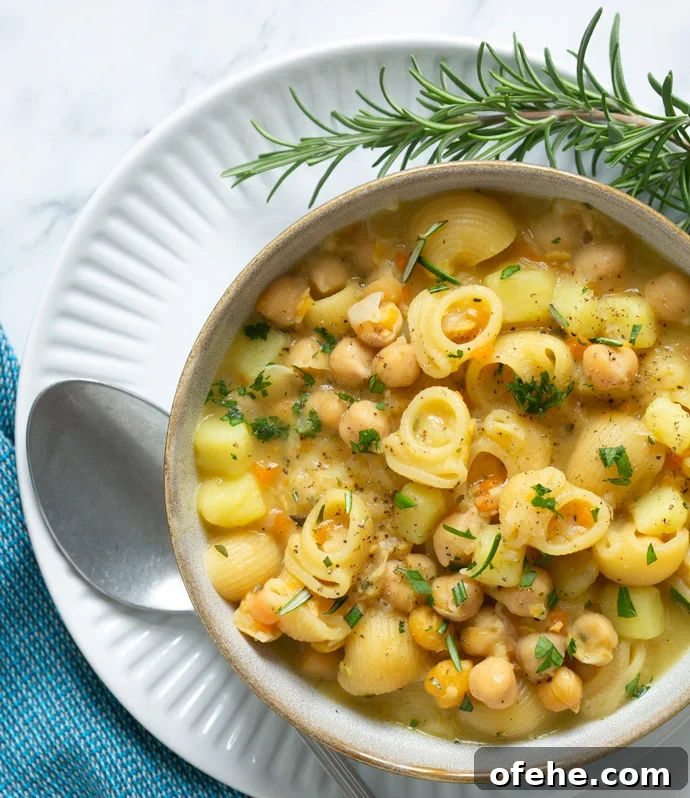 15 Authentic Italian Soups to Warm You Up This Season 8 Pasta e ceci (Chickpea Soup) by The Petite Cook // FoodNouveau.com