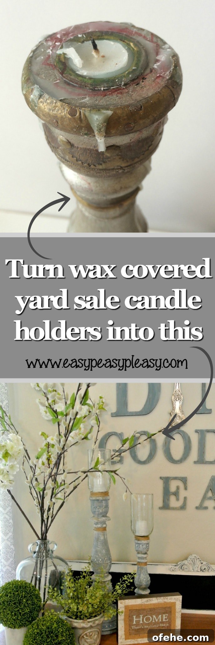 Restore Wax-Covered Candle Holders: Simple Steps to Shine Like New 13 How to easily remove wax from candle holders and transform yard sale candle holders into a thing of beauty!