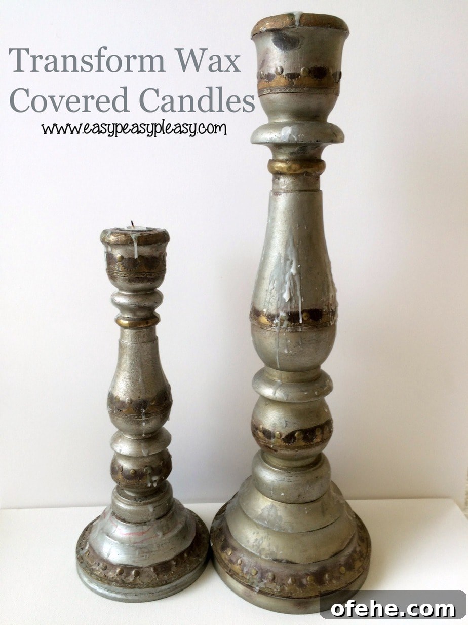 Restore Wax-Covered Candle Holders: Simple Steps to Shine Like New 3 How to transform yard sale candles and remove wax easily.