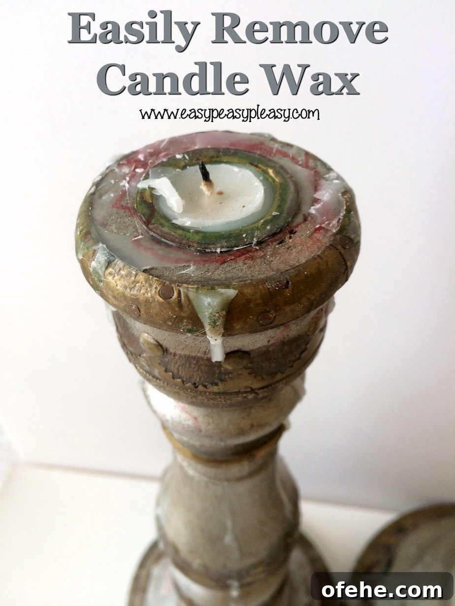 Restore Wax-Covered Candle Holders: Simple Steps to Shine Like New 4 How to easily remove candle wax to transform yard sale candle holders.