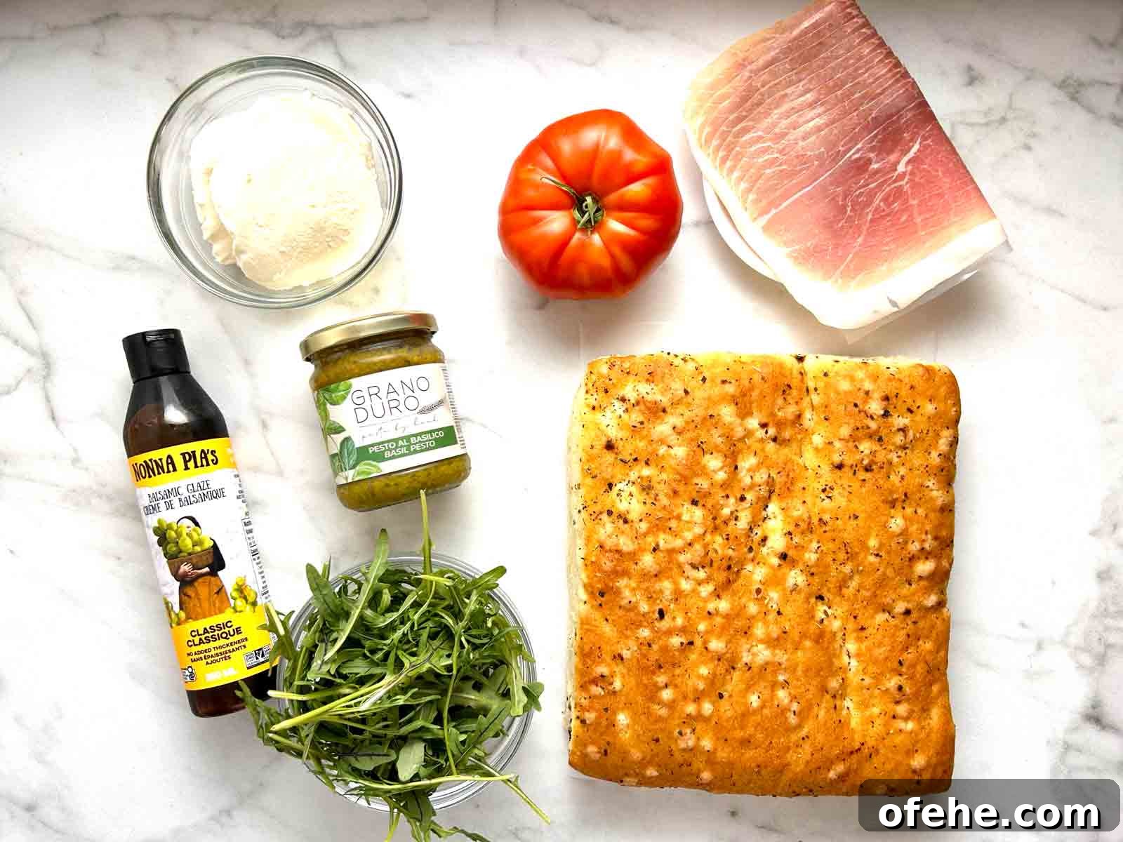 required ingredients laid out.