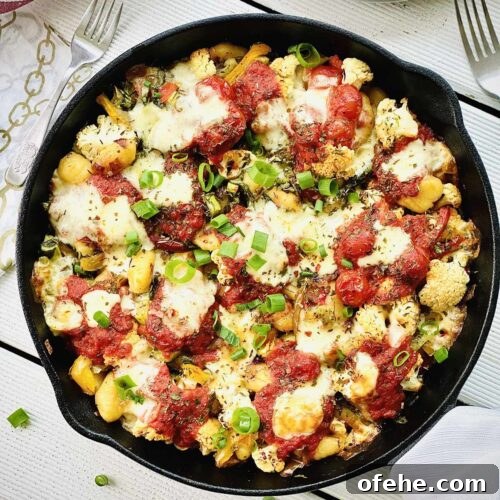Cauliflower bake with gnocchi and mozzarella