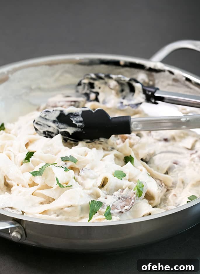 Creamy Vegan Alfredo Sauce Recipe for Pasta and Pizza 3 This rich, creamy vegan alfredo sauce is made with cashews and coconut milk, and no nutritional yeast. It even reheats beautifully.