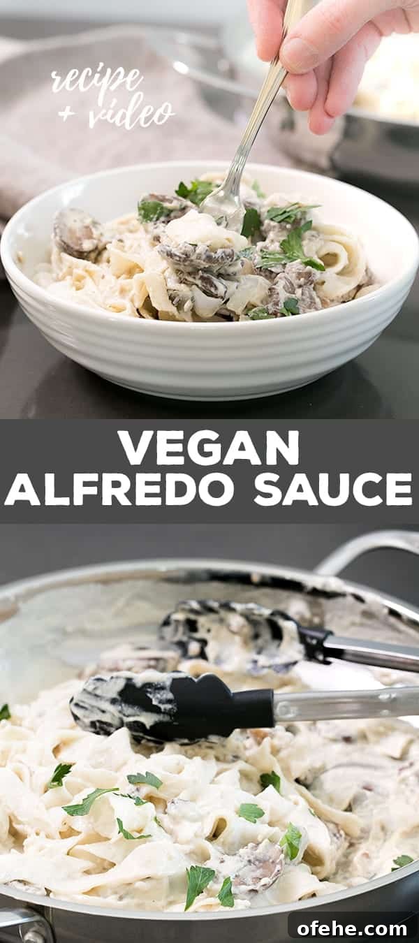 Creamy Vegan Alfredo Sauce Recipe for Pasta and Pizza 7 This rich, creamy vegan alfredo sauce is made with cashews and coconut milk, and no nutritional yeast. It even reheats beautifully.