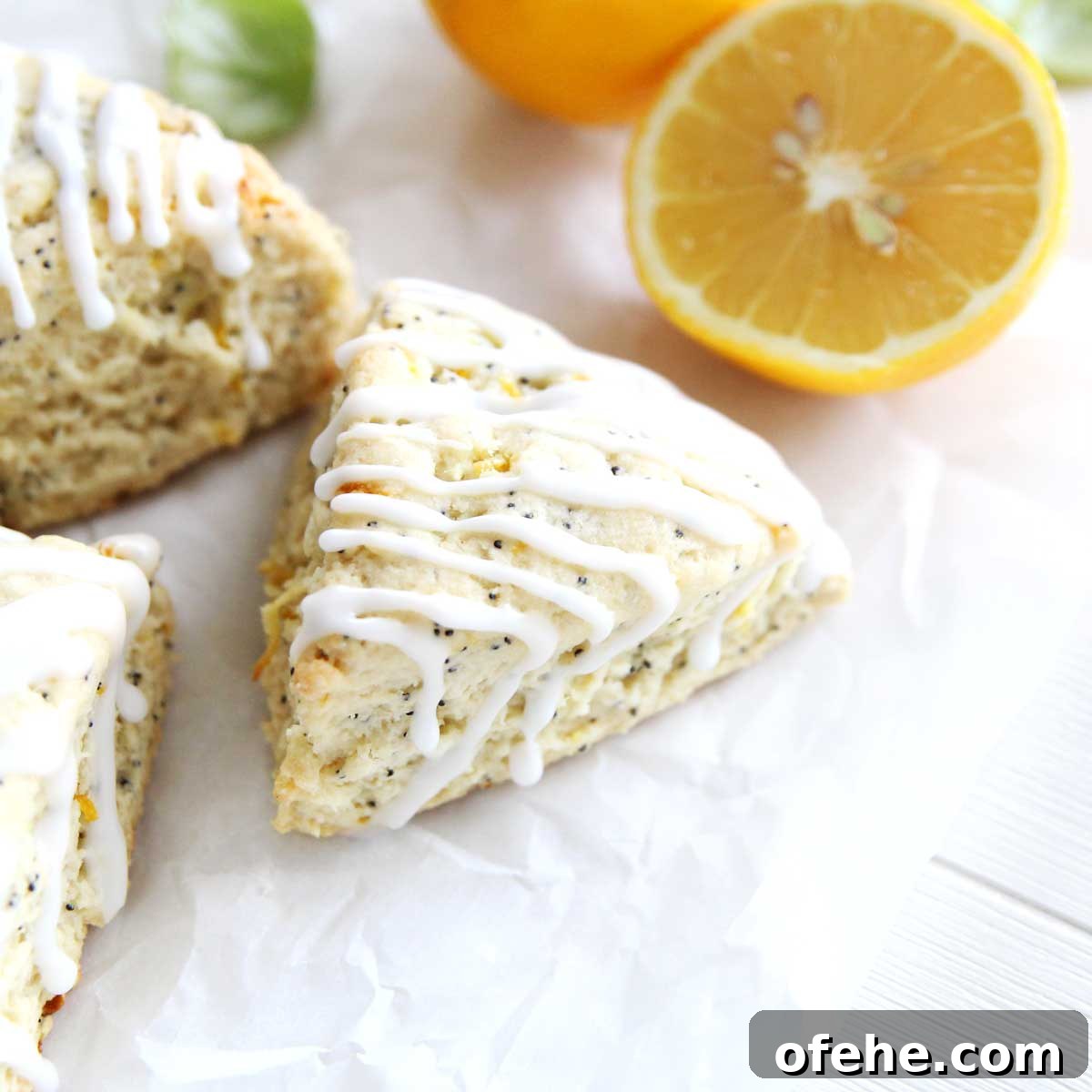 Lemon Poppy Seed Scones (Vegan Recipe with Almond Flour & Coconut Oil)