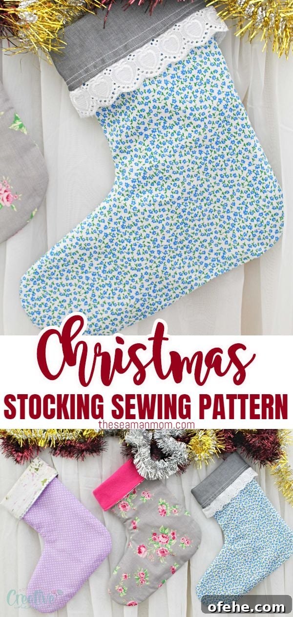 How to Make a Charming Simple Christmas Stocking (Video) 20 Christmas stocking sewing pattern