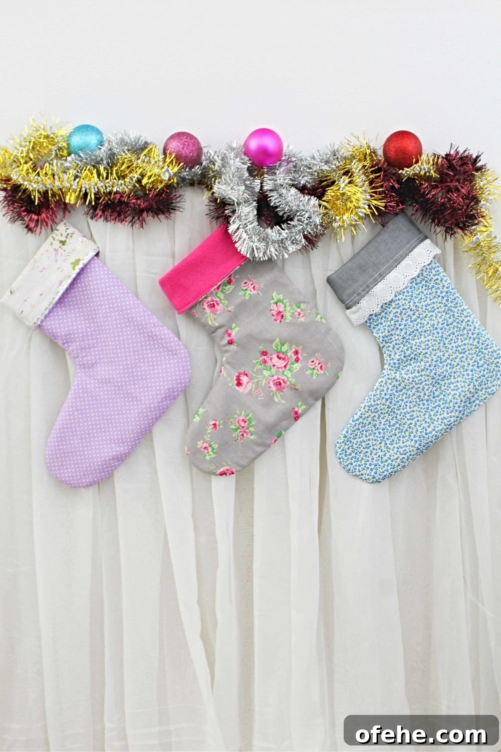How to Make a Charming Simple Christmas Stocking (Video) 3 Christmas stocking template