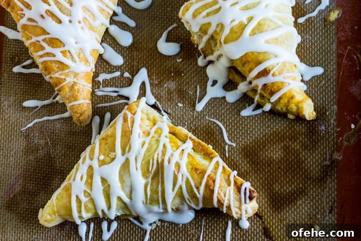 Flaky Pumpkin Turnovers with Spiced Filling 3 Pumpkin Turnovers-- a perfectly portable Thanksgiving Treat