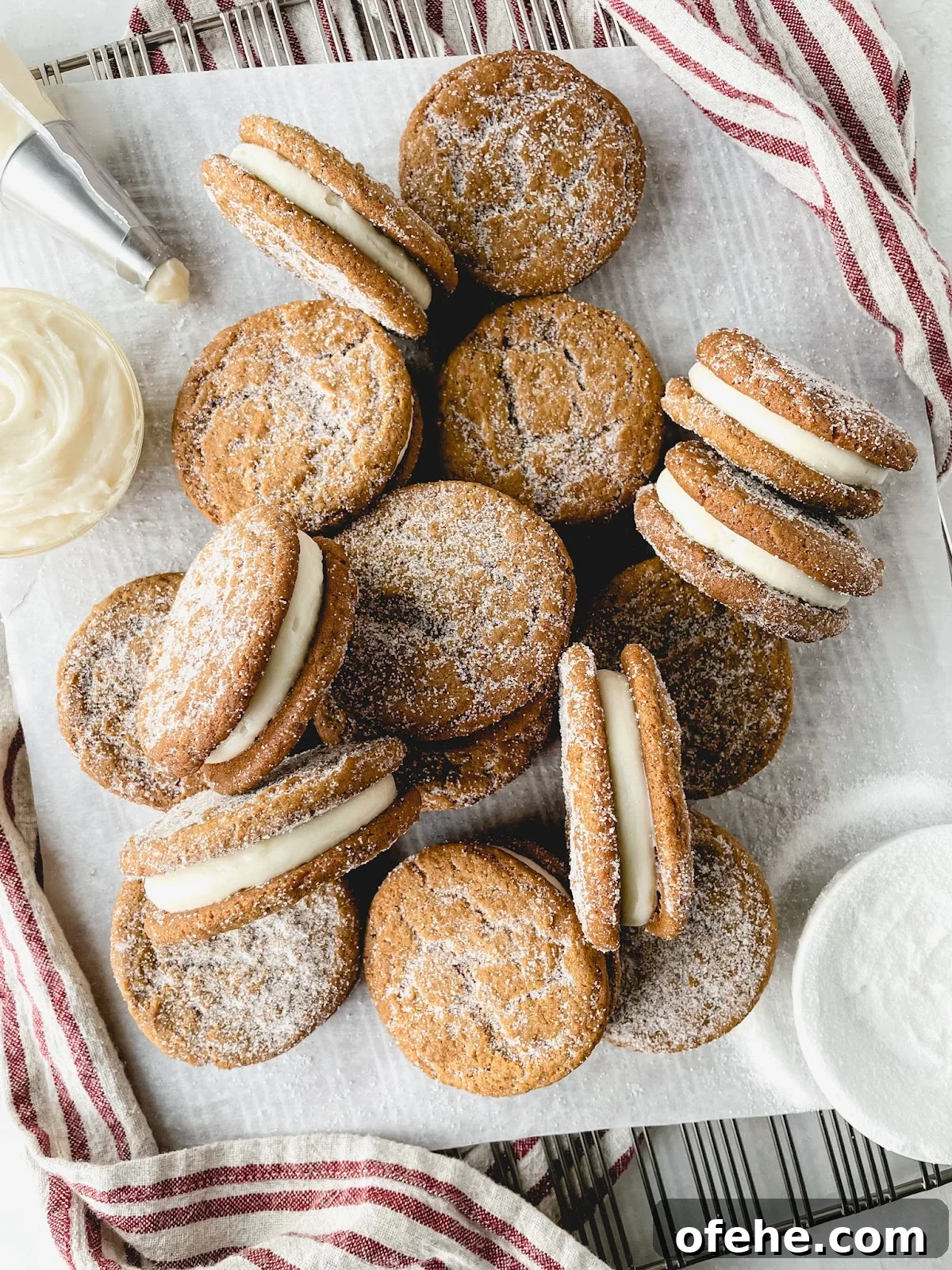 Ginger Molasses Cookie Sandwiches with Creamy Filling Recipe 3 img 34 2