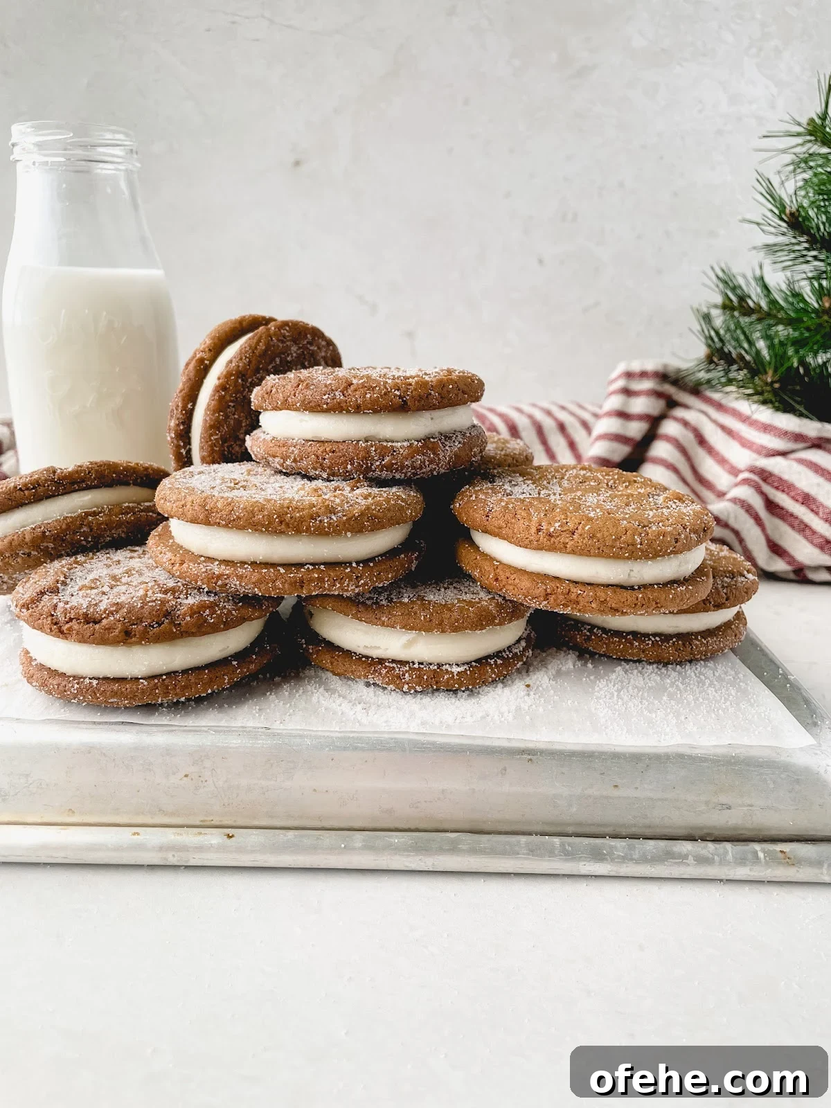 Ginger Molasses Cookie Sandwiches with Creamy Filling Recipe 7 img 34 6