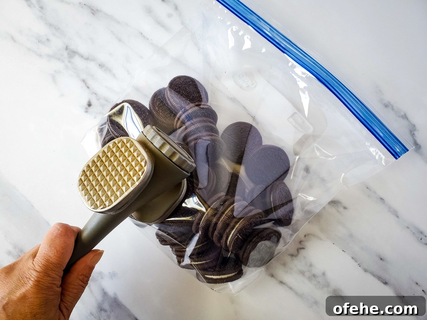 crushing Oreos