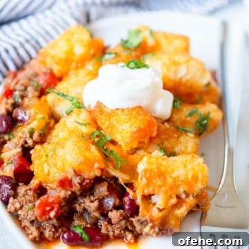 Chili Tater Tot Casserole
