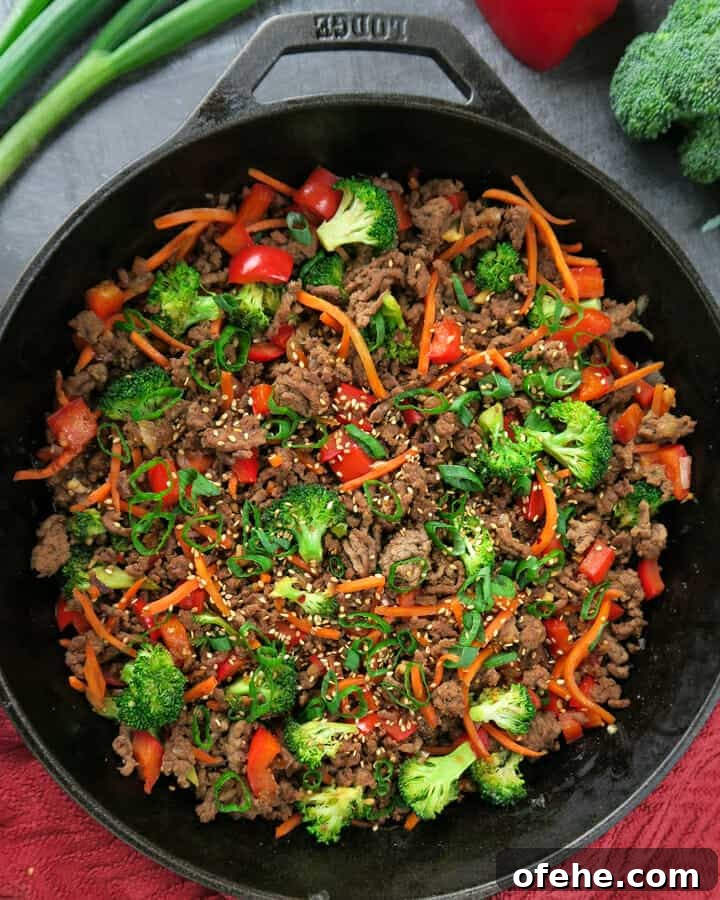 30-Minute Korean Ground Beef Stir-Fry Recipe (One-Pot) 2 Korean Ground Beef Stir Fry {Easy, One Pot, 30-Minute Meal}