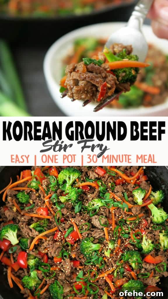 30-Minute Korean Ground Beef Stir-Fry Recipe (One-Pot) 15 Korean Ground Beef Stir Fry {Easy, One Pot, 30-Minute Meal}