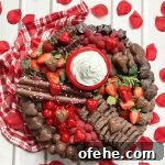 Valentine's Charcuterie Board Ideas for Romantic Entertaining 9 Overhead shot of Valentine charcuterie board filled with chocolates.