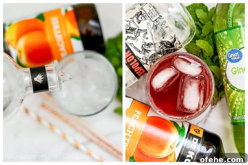 Tipsy Texan Cocktail Recipe: How to Make the Signature Texan Drink 5 2 photo collage showing how to make a tequila cocktail