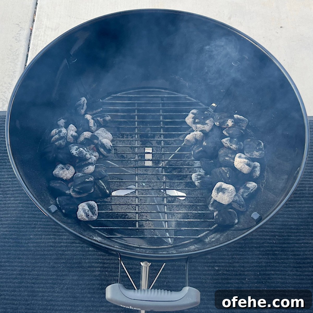 Grilled Chicken Leg Quarters with Basil Pesto Sauce 4 weber kettle indirect grilling