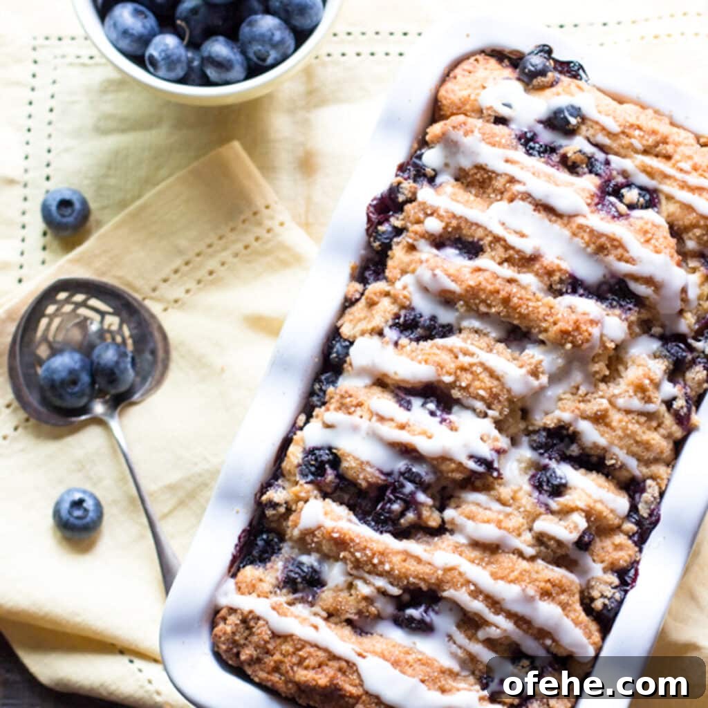 A loaf of blueberry scone bread.