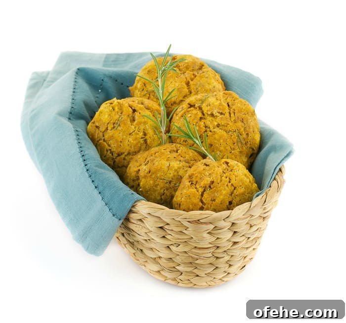 Gluten-Free Vegan White Gravy Mix Recipe (Oil-Free) 6 Vegan Pumpkin Drop Biscuits in a Basket with blue napkin