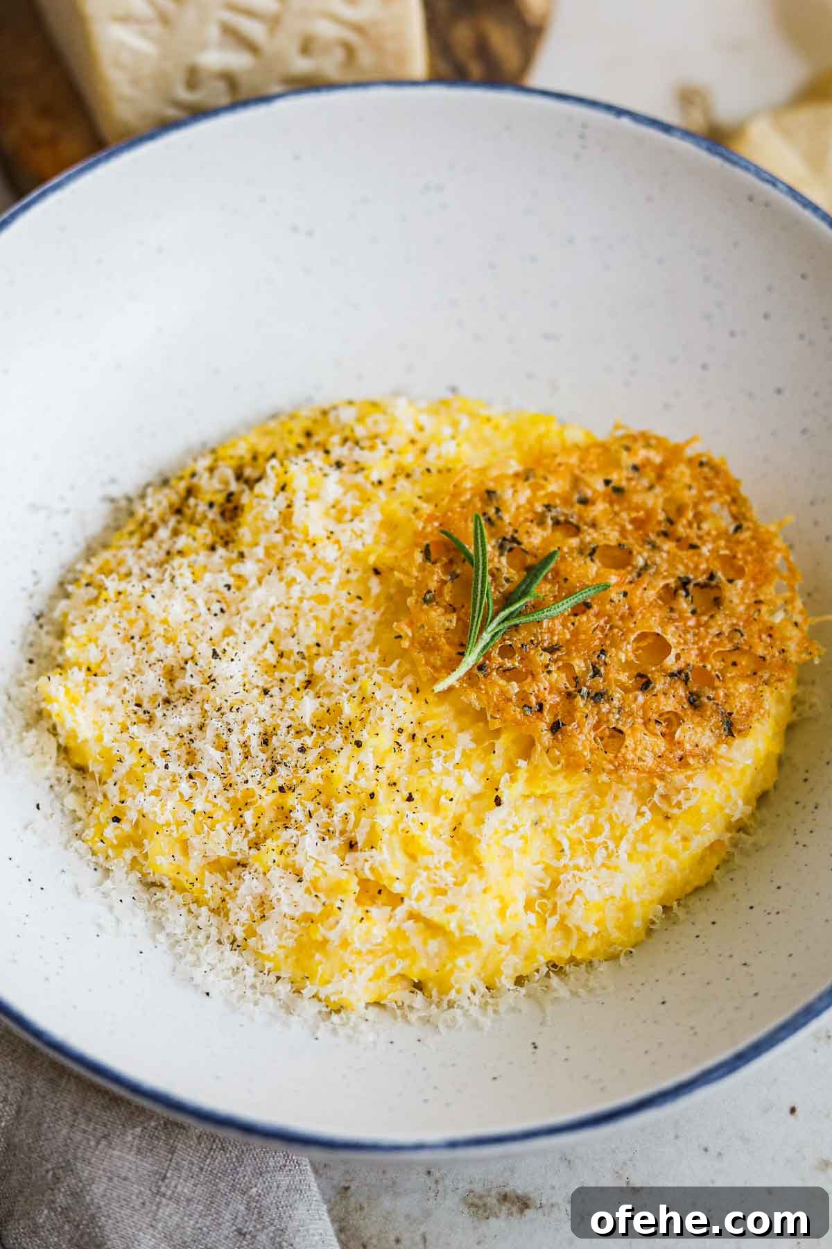 20 Delicious Dishes to Pair with Asparagus 12 Velvety, smooth Italian parmesan polenta with grated parmigiano-reggiano, rosemary, and a montasio PDO frico (cheese crisp).