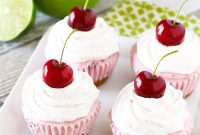 Gluten-Free Vegan Cherry Limeade Ice Cream Cupcakes